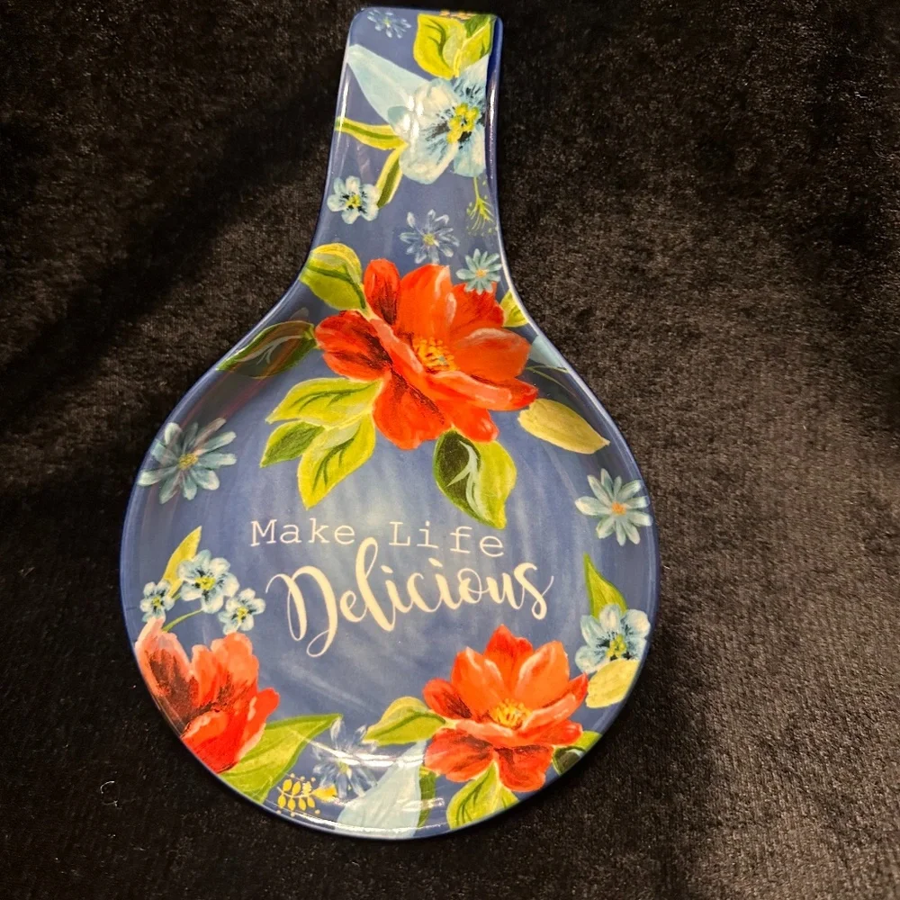 Pioneer Woman Floral Stonewware Spoon Rest 